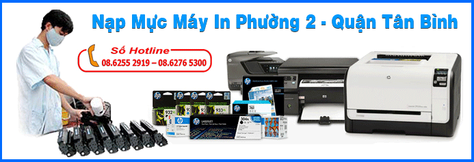 Nạp mực máy in phường 2 - Quận Tân Bình