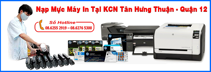 Nạp mực máy in KCN Tân Hưng Thuận - Quận 12