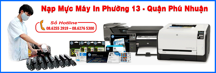 Nạp mực máy in phường 13 - Quận Phú Nhuận
